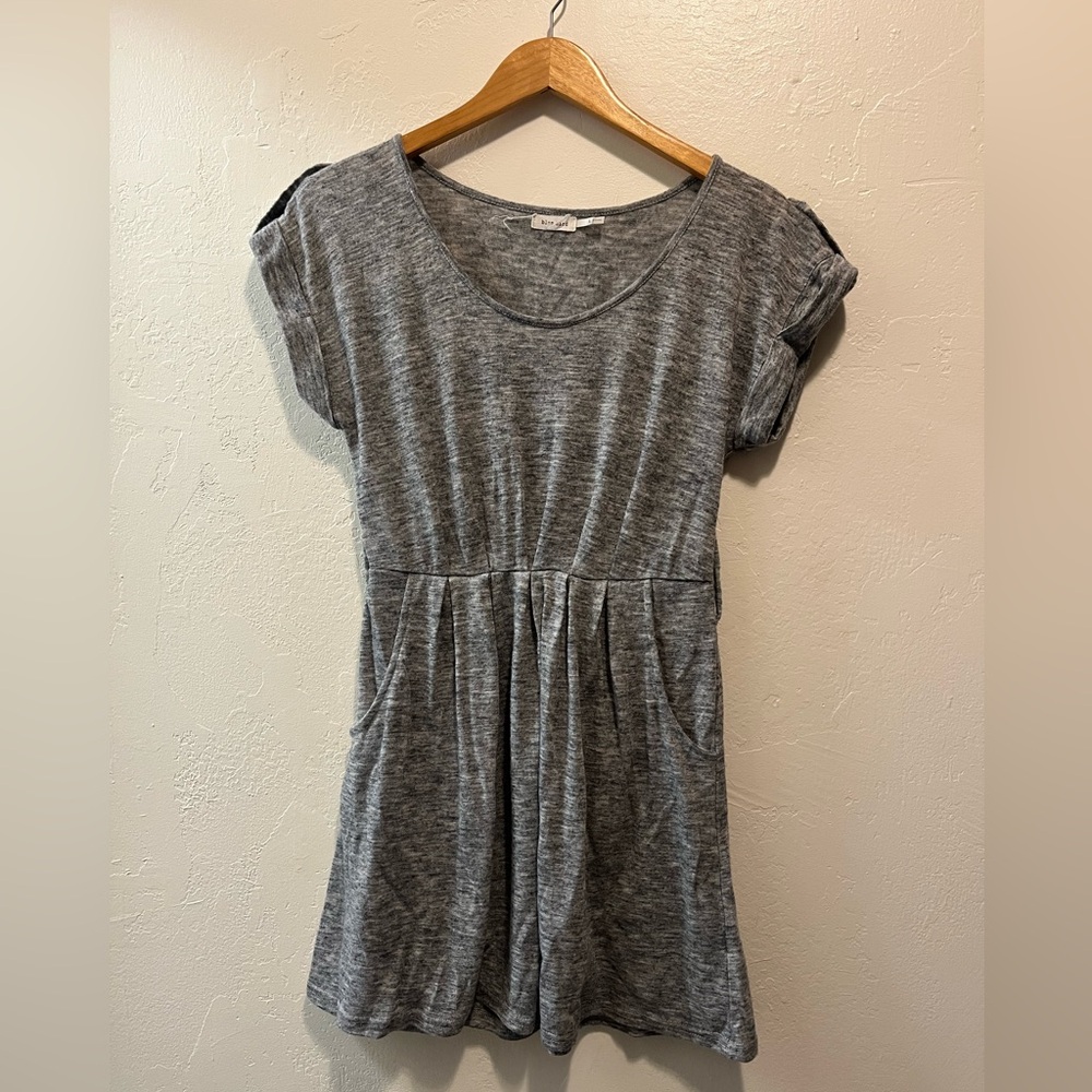 Blue Bird Gray Knit Dress